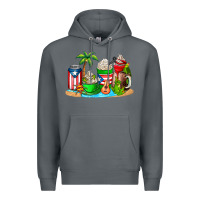 Rock puerto rico coffee cups Premium Hoodie - AdoDesignShop