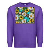 Purple Daisy and sunflower Premium Sweatshirt - RanaPortraitStore