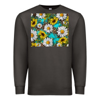 Smoke Daisy and sunflower Premium Sweatshirt - RanaPortraitStore