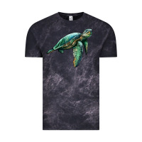 Cloud Black sea turtle Vintage Tee - Artiststas