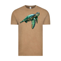Vintage Coffee sea turtle Vintage Tee - Artiststas