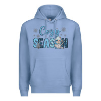Colony Blue cozy season gnome coffee Premium Hoodie - JahusDesignShop