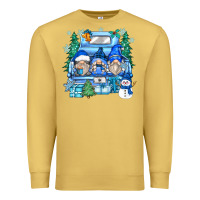 Antique Gold snowman gnome truck Premium Sweatshirt - Zillion Design Studio