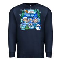 Navy snowman gnome truck Premium Sweatshirt - Zillion Design Studio