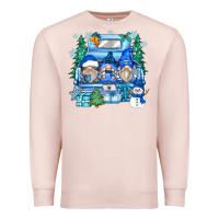 Pale Pink snowman gnome truck Premium Sweatshirt - Zillion Design Studio