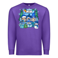 Purple snowman gnome truck Premium Sweatshirt - Zillion Design Studio