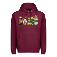 Burgundy san judas coffee Premium Hoodie - JahusDesignShop