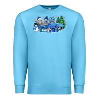 Ocean Blue snow gnome truck Premium Sweatshirt - Zillion Design Studio