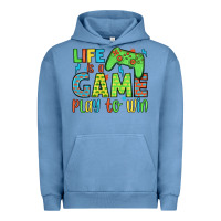Pigment Pebble Blue life is a game play to win Urban Hoodie - JahusDesignShop