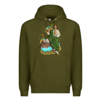 Army Green san judas coffee cup sunflower Premium Hoodie - JahusDesignShop