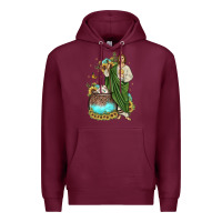 Burgundy san judas coffee cup sunflower Premium Hoodie - JahusDesignShop