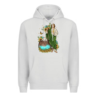 Dove Grey san judas coffee cup sunflower Premium Hoodie - JahusDesignShop