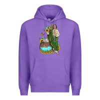 Purple san judas coffee cup sunflower Premium Hoodie - JahusDesignShop