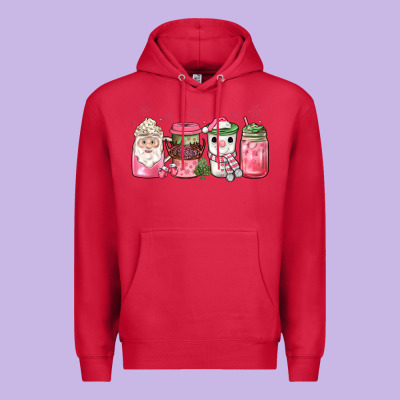 Pink Christmas Coffee Premium Hoodie Designed By Jahusdesignshop