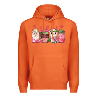 Carrot pink Christmas coffee Premium Hoodie - JahusDesignShop