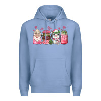Colony Blue pink Christmas coffee Premium Hoodie - JahusDesignShop
