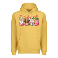 Antique Gold pink Christmas coffee Premium Hoodie - JahusDesignShop