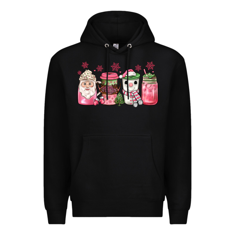 Pink Christmas Coffee Premium Hoodie by JahusDesignShop | Teevron
