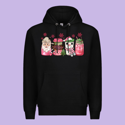 Pink Christmas Coffee Premium Hoodie Designed By Jahusdesignshop