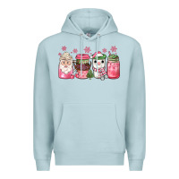 Blue Mist pink Christmas coffee Premium Hoodie - JahusDesignShop