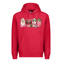 Cardinal pink Christmas coffee Premium Hoodie - JahusDesignShop