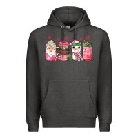 Charcoal Heather pink Christmas coffee Premium Hoodie - JahusDesignShop