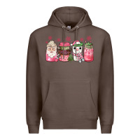 Coffee pink Christmas coffee Premium Hoodie - JahusDesignShop