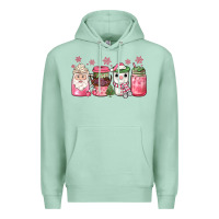 Seafoam pink Christmas coffee Premium Hoodie - JahusDesignShop