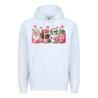 White pink Christmas coffee Premium Hoodie - JahusDesignShop