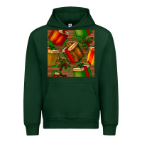 Forest Green christmas gift box seamless pattern Urban Hoodie - BundleAndBundleShop