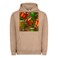 Pigment Burro christmas gift box seamless pattern Urban Hoodie - BundleAndBundleShop