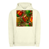 Pigment Pistachio christmas gift box seamless pattern Urban Hoodie - BundleAndBundleShop