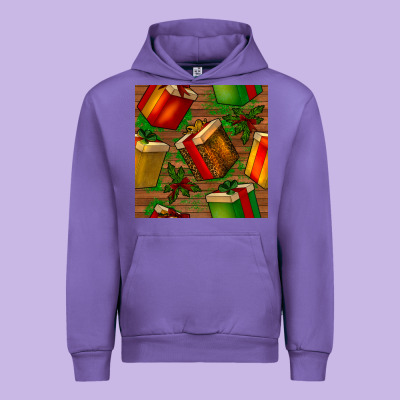 Christmas Gift Box Seamless Pattern Urban Hoodie Designed By Bundleandbundleshop