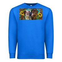 True Royal Heifers With Sunflowers And Leopard Premium Sweatshirt - RanaPortraitStore