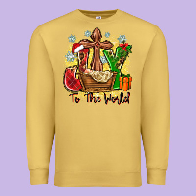 Joy To The World Premium Sweatshirt Designed By Zillion Design Studio