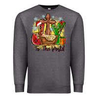 Charcoal Heather joy to the world Premium Sweatshirt - Zillion Design Studio