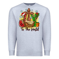 Heather Grey joy to the world Premium Sweatshirt - Zillion Design Studio
