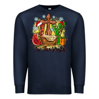 Navy joy to the world Premium Sweatshirt - Zillion Design Studio