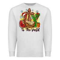 Oatmeal Heather joy to the world Premium Sweatshirt - Zillion Design Studio