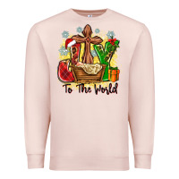 Pale Pink joy to the world Premium Sweatshirt - Zillion Design Studio