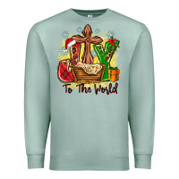 Seafoam joy to the world Premium Sweatshirt - Zillion Design Studio
