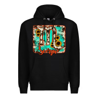 Black Scorpio turquoise cowhide Premium Hoodie - RanaPortraitStore