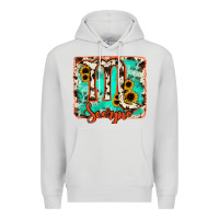 Dove Grey Scorpio turquoise cowhide Premium Hoodie - RanaPortraitStore