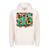 Pale Pink Scorpio turquoise cowhide Premium Hoodie - RanaPortraitStore