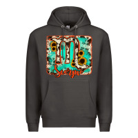 Smoke Scorpio turquoise cowhide Premium Hoodie - RanaPortraitStore