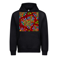 Black christmas lights and leopard hearts seamless pattern Urban Hoodie - BundleAndBundleShop