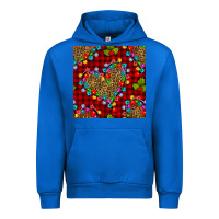 Cobalt christmas lights and leopard hearts seamless pattern Urban Hoodie - BundleAndBundleShop