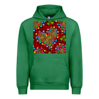 Emerald christmas lights and leopard hearts seamless pattern Urban Hoodie - BundleAndBundleShop