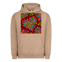 Pigment Burro christmas lights and leopard hearts seamless pattern Urban Hoodie - BundleAndBundleShop