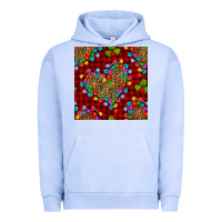 Pigment Grape Ice christmas lights and leopard hearts seamless pattern Urban Hoodie - BundleAndBundleShop